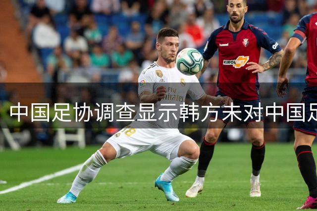 中国足协调查显示韩方未对中国足球界人士进行不当接待